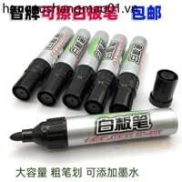 Zhi Thương Hiệu 707 Bảng Trắng Bút Văn Phòng Trường Học Cực Dày Dung Tích Lớn Thì Tranh Xanh Đỏ Xóa Được Bút 6 Mực Đen Đỏ
