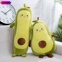 Zholingho Búp bê bơ trái cây nhồi bông, Bơ ngủ màu xanh lá cây Đồ chơi khổng lồ, Gối ngủ 35 / 50 / 65cm dễ thương cho bé gái
