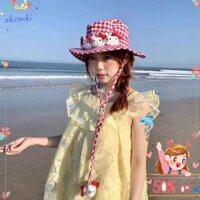 Zhomki89 Mũ ngư dân Hello Kitty, Mũ chống nắng Hello Kitty Sanrio, Mũ xô chống tia cực tím hoạt hình thoáng khí mùa xuân thu