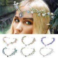 Zhoumeiwensp Elf Headpiece, Forest Woodland Photoshoot Wedding Fairy Flower Leaf Crowns, Phụ kiện tóc thủ công thời trang dành cho nữ