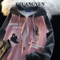 Zhuangyun American Retro Spider Little Devil Áo Khoác Màu Nữ Thu Đông Rời hiphop Dạo Phố Cặp Đôi Áo Khoác Có Mũ Trùm Đầu Thẻ Giá 288 Giá Khuyến Mãi 149 SH Việt Nam Thẻ Giá165000 Wwy2391egn 10Z250307