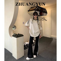 Zhuangyun F32427 Nguồn Hàng có sẵn Ưu đãi đặc biệt (200g Chải chặt) Tik Tok Chất lượng Ba thanh Áo thun Cotton nguyên chất SH Việt Nam Tag Price198333 Giá khuyến mãi Sh Việt Nam119000 A29j2i4 10Z250307