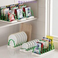Zhuxaowan Bộ thoát nước bát đĩa cây thông Noel, Giá phơi bát dung tích lớn bằng nhựa, Giá đựng bát đĩa có thể tháo rời sáng tạo tiết kiệm không gian cho gia đình