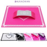 Zhuxaowan Đệm Móng Tay Dụng Cụ Làm Móng Tay, Bộ Thảm Bàn Nghệ Thuật Chống Dính Có Thể Giặt Được, Bền Đẹp Thoải Mái Dễ Dàng Vệ Sinh Tay Chịu Nhiệt Giá Đỡ Cổ Tay Salon