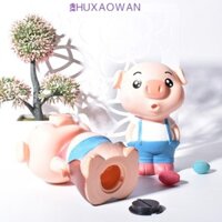 Zhuxaowan Pig Pig Pig Pig Pig Bank, Mô hình tiết kiệm xe tăng hình con lợn Hộp đựng tiền, Bình đựng tiền Dung tích lớn Trang trí có thể mở được Ngân hàng tiền lợn Quà tặng trẻ em