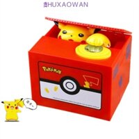 Zhuxaowan Pikachu Heo Đất Hoạt Hình Quà Tặng Sinh Nhật Pikachu Nhân Vật Hành Động Hộp Tiền Trộm Đồng Xu Anime Tiền Hộp An Toàn