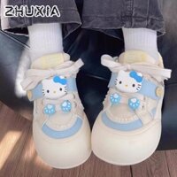 Zhuxia Dễ Thương Hello Kitty Design Girls 'Platform Giày Thường Ngày Hồng Trắng