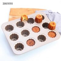 Zhuyiyi Khuôn Cannele Món Tráng Miệng Máy Nướng Muffin Bánh Ngọt Chống Dính Custard Bánh Chảo