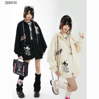 ZIDUN Áo Khoác hoodie áo khoác nữ zip hoodie Độc đáo chic High-quality Popular WXW2480100 36Z240903
