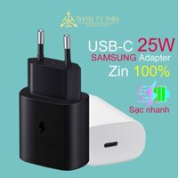 [Zin 100%] Củ sạc nhanh SAMSUNG Chính Hãng USB Type C 25W - Công Nghệ sạc siêu nhanh Power Delivery