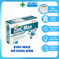 Zinc Max Viên Uống Bổ Sung Kẽm Lysin Betaglucan Giúp Ăn Ngon Miệng Tăng Đề Kháng Hộp 30v