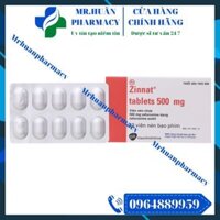 Zinnat 500Mg (Hộp 1 vỉ x 10 viên) – Thuốc kháng sinh Cephalosporin