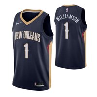 Zion Williamson New Orleans Bồ Nông _ Nike 2019 _ NBA Dự Thảo Đầu Tiên Vòng Chọn Swingman Áo Hải Quân-Biểu Tượng Phiên Bản