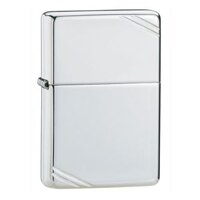 Zippo bạc nguyên khối chặt góc – Sterling Silver Vintage with Slashes 14