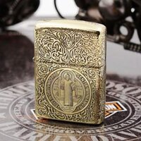 Zippo Chính Hãng Đồng Bóng Khắc Cha Thánh của Constantine - Authentic ZP pure copper bracelet five sides carved the holy father of the father of Constantine