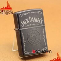 Zippo Chính Hãng Màu Xám Hình Rượu Vang Jack Daniel - Zippo Jack Daniel's