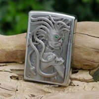 Zippo Chính Hãng Phiên Bản Châu Âu Vỏ Đúc Hình Medusa - Original genuine zippo lighter