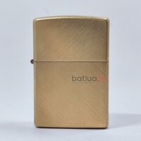 Zippo Herringbone Sweep Brass 29830 - Zippo Vàng Xước Chéo Xương Cá