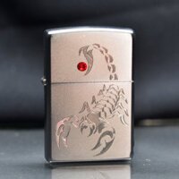 Zippo Satin Khắc Bọ Cạp Đính Đá ZN69