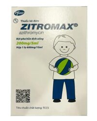 Zitromax Azithomycin 200mg/5ml hộp 1 lọ 600mg/15ml Pfizer
