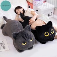Ziyunshan Búp bê đồ chơi mèo dễ thương Kawaii Gối ôm lớn Gối ngủ đáng yêu Nhồi bông Gối búp bê mèo nằm mềm mại Quà tặng sinh nhật vn