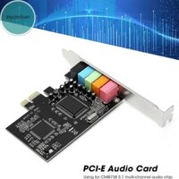Ziyunshan PCI-E 5.1 Card âm thanh Máy tính PCIE 5.1 Kênh Âm thanh 3D 6 kênh Trò chơi 3D Âm nhạc Thẻ âm thanh kỹ thuật số PCI Express 5.1 CH 24Bit vn