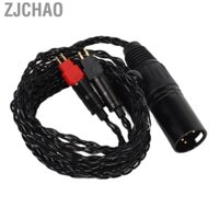 Zjchao 4 pin XLR cân bằng cáp tai nghe Ma -tai không có chất lượng bạc được mạ cho HD650 HD660 S HD6XX HD600 HD580