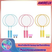 Zjchao Amireux Trẻ Em Bộ Vợt Cầu Lông Lưới Lớn Tay Cầm Trượt Mềm Tay Cầm Thoải Mái Trẻ Em Vợt Với ​​2 Quả Bóng