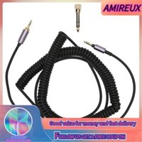 Zjchao Dây tai nghe thay thế 3,5mm 6,35mm Cáp tai nghe chống mài mòn có thể thu vào cho MDR 100ABN 1ABT