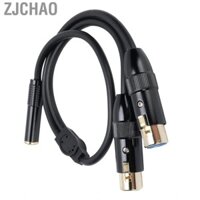 Zjchao XLR đến 1/4 inch Y Cáp bộ chia cân bằng Nữ 3 Pin Connector Connection Connection Connection 1.64ft
