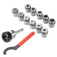 ZKS-KS Precision ER32 Collet Chuck Set + MT2 Shank Handle Holder+ Spanner for Milling Machine with Box Drill Chuck