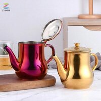 Zlinkj Ấm Trà Inox Có Bộ Lọc Vàng Nhà Bếp Lọc Dầu Nồi Lỏng Gia Vị Hộp Đựng Cà Phê Ấm Trà Cảm Ứng Mới