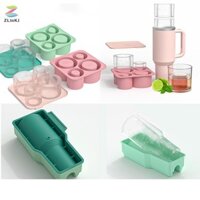 Zlinkj Khay Đá Cho Stanley Tumblers Khuôn Làm Đá Silicon Cho Cốc Nước Chống Dính Mùa Hè Khuôn Làm Đá Dễ Dàng Demoulding Đá Mềm Mới