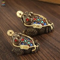 Zlinkj Phong Thủy Toad Tiền Lucky Fortune Wealth Trung Quốc Ếch Vàng Toad Đồng Xu Trang Trí Văn Phòng Nhà Quà Tặng May Mắn Để Bàn Đồ Trang Trí Mới