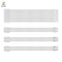 Zlinkj PSU ATX 24Pin Cáp Nối Dài Nylon Bện 8pin 6 + 2pin Dây 24-pin Bo Mạch Chủ Mở Rộng Cho Máy Tính Vỏ PC Bộ Cáp Nguồn Mới