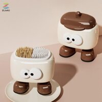 Zlinkj Sáng Tạo Qtip Giá Đỡ Có Nắp Cotton Swab Hộp Cotton Miếng Lót Trang Điểm Tổ Chức Bảo Quản Hộp Đựng Qtip Hộp Tăm Mới