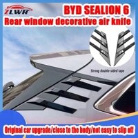 Zlwr BYD SEALION 6 Cửa Sổ Phía Sau Trang Trí Dao Gió Cá Mập Gill Mô Phỏng Cửa Thoát Khí Fender Mô Phỏng Cửa Thoát Khí Ô Tô Lưỡi Gió Bên Ngoài Vật Dụng Sửa Đổi