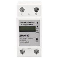 ZMAI-90 220V/110V AC 50Hz/60hz Tuya APP Single Phase Din Rail WIFI Smart Energy Meter Power Consumption kWh Meter Wattme