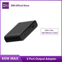 ZMI HA932 65W sạc nhanh Desktop Three-Port standard with usb c to c E-Marker 1.5m cable Cốc sạc nhanh 3 cổng Charger For Xiaomi 10 Extreme PD Fast Charge 45W hỗ trợ sạc Apple MacBook Pro Notebook Switch Suitable For IPhone12 Fast Charge 5A