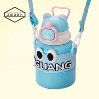 Zmonh 600ml Bình Giữ Nhiệt Trẻ Em Cốc Inox 316 Hoạt Hình Dễ Thương Nắp Đôi Cốc Nước * Mới