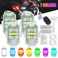 Zmonh 7 Màu USB Từ Xa Xe Máy Đèn RC LED Flash Đèn Không Dây Cho RC Fix Cánh Máy Bay Máy Bay Trực Thăng Cảnh Báo Lig * Mới