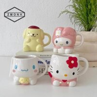 Zmonh Hello Kitty Gốm Cốc Hoạt Hình Quế Chó Giai Điệu Gốm Cốc Quà Tặng Sinh Nhật * Mới