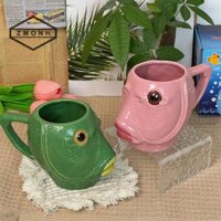 Zmonh Ugly Greenhead Fish Creative Coffee Cup Cốc nước văn phòng dung tích lớn * mới