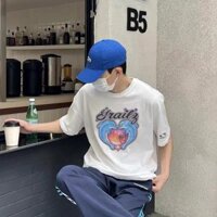 ZN1W GRAILZ TALK PROJECT G/R American Style Summer Loose Fit Unisex Couple Short Sleeve T T-shirt