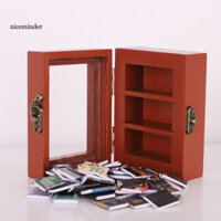 Znce _ Kệ Sách Bằng Gỗ Mini Đồ Chơi Cảm Giác Bằng Gỗ Để Bàn Trang Trí Mảnh Giá Sách Mini Giảm Căng Thẳng Fidget Đồ Chơi Cho Văn Phòng Tại Nhà Giảm Lo Âu Thu Nhỏ Bản Lề Tủ Sách Trang Trí