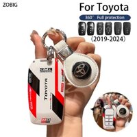 Zobig ABS cho Toyota Key Fob Cover Key Fob Case cho Toyota CHR Camry Avalon RAV4 Hilux Fortuner Corolla Cross Avalon Prius Innovar Alphard Vellfire Remote Vỏ từ xa nguyên bản