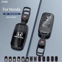 Zobig Mới Hợp Kim Kẽm + Vỏ Kính Chìa Khóa Ô Tô Fob Dành Cho 2018-2024 Honda City Civic HRV CRV Accord Sport SI EX EX-L Lưu Diễn Vỏ Bảo Vệ Chìa Khóa Từ Xa Chính Hãng