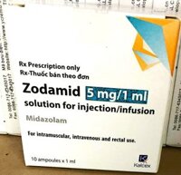 Zodamid 5mg/1ml (Midazolam) Kalcex hộp 10 ống -thuốc tiêm gây mê an thần