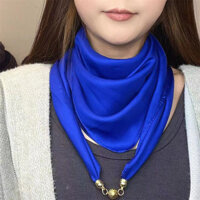 Zodiac Year Versatile Faux Silk Scarf with Magnetic Clasp Fashionable Red New Warm Autumn Winter]2024Lazy Scarf[ OGHF