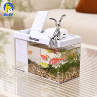 ZOEF Bể Cá Nhỏ Bể Cá Betta Cá Vàng Bể Hộ Gia Đình Để Bàn Sinh Thái Rùa HHMPS00502